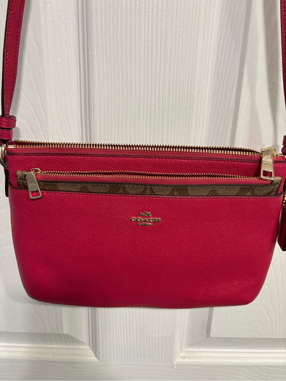 Coach Hot Pink Crossbody with matching wallet